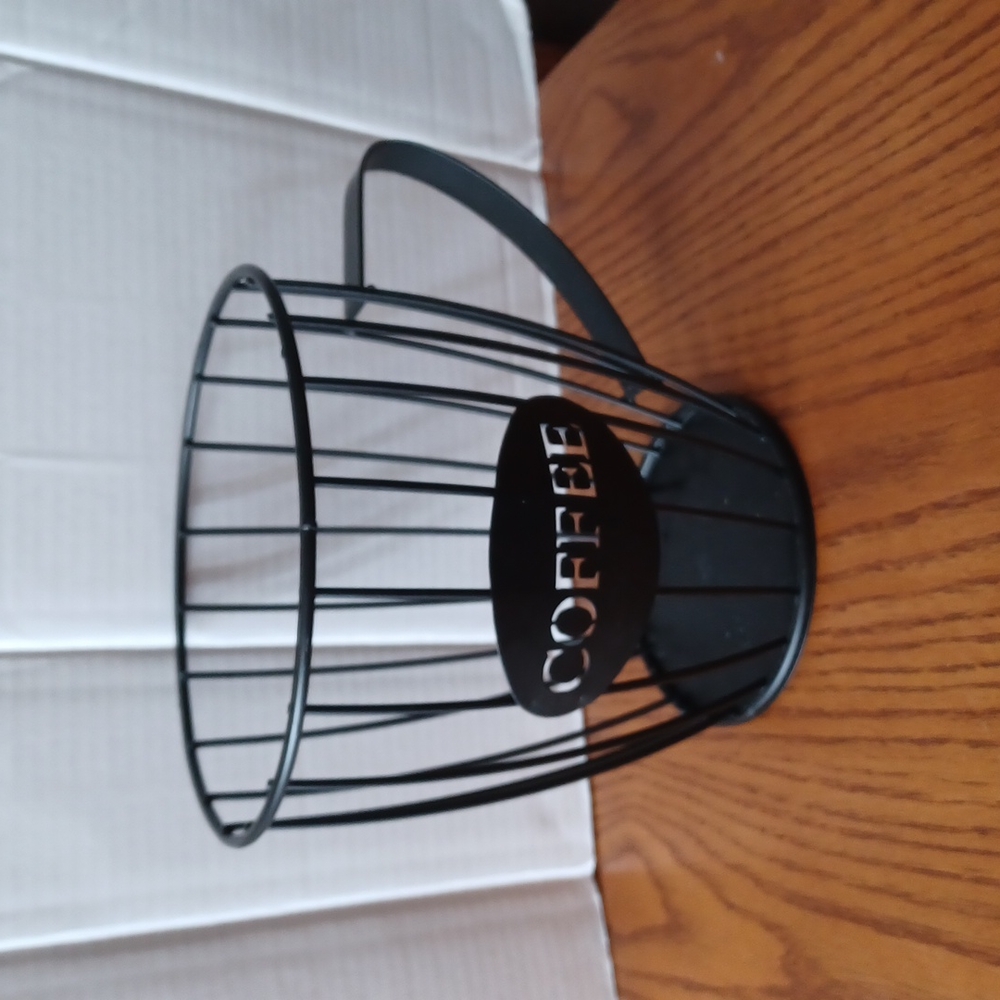 Black Metal Coffee Storage Basket